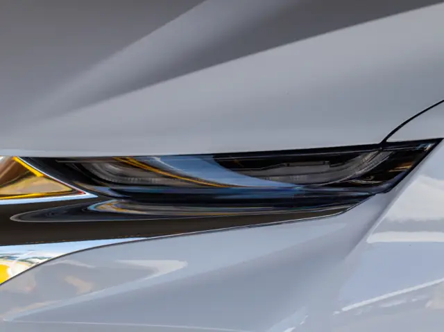 Polished headlight and paint after correction